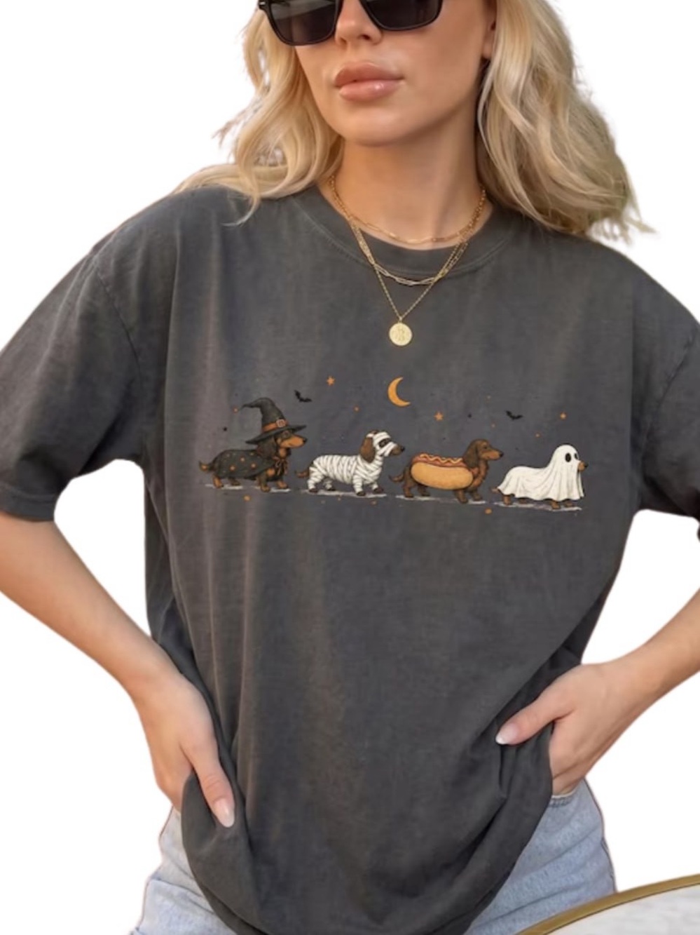Comfort Colors Pepper Halloween Dachshund Graphic Tee